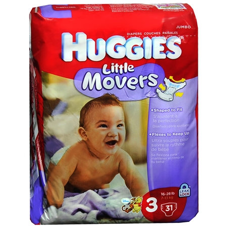 Huggies Little Movers Diapers Size 3 31ea.